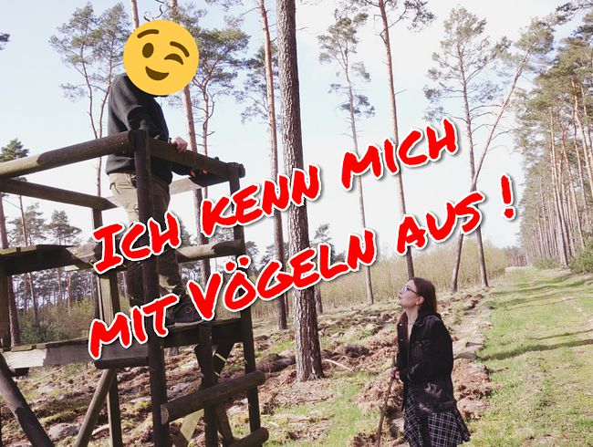 Mit VÖGELN kenn ich mich aus ;)  ! Auf dem Hochsitz